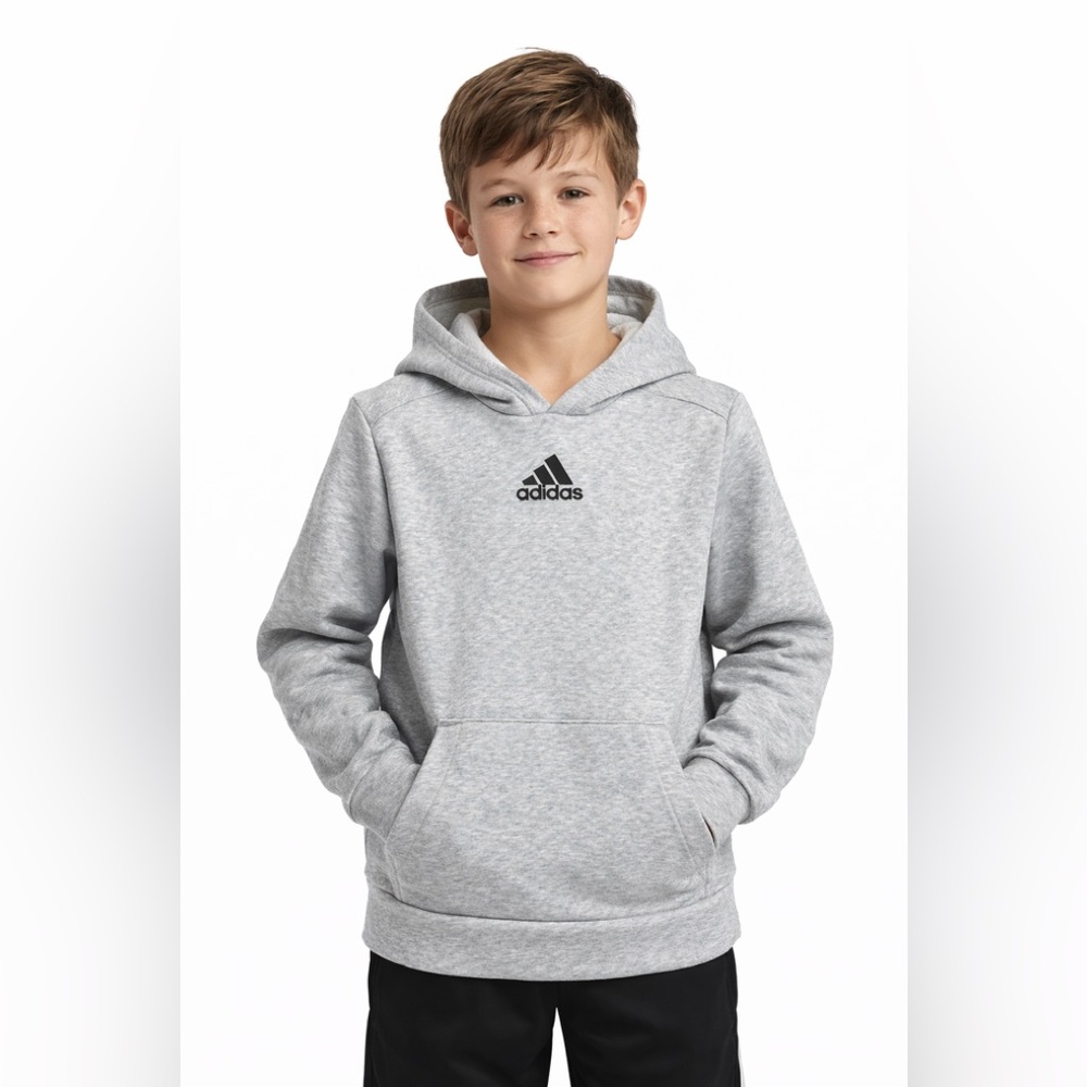 Adidas Kids Light‎ Gray Hoodie